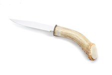 Vintage Ma&szlig;gefertigt Messer W / Wei&szlig; Hirsch Griff Unterzeichnet Kfw