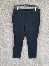 Old Navy Pixie Chino Pant Womens 8 Black Mid Rise Ankle Crop Stretch Casual
