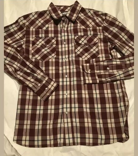 Sz S Levis Two Horse Brand Mens Pearl Button Front Shirt - Picture 2 of 6