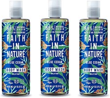 Image of 3 PACK OFFER - Faith In Nature - BLUE CEDAR Body Wash 400ml