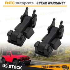 Pair Front Hood Latch Catch & Bracket for Jeep Wrangler JK 2007-18 Free Shipping