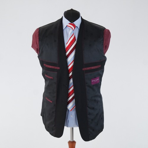 Abrigo Deportivo Chaqueta Chaqueta Blazer 42R Negra Talla Reino Unido BROOK TAVERNER - Imagen 11 de 13