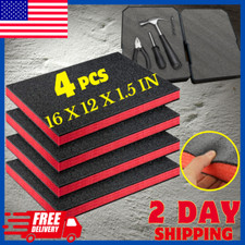 4 PCS Cuttable Polyurethane Foam Pads Sheets Craft Foam ToolBox Insert for Cases