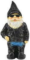 Outdoor Garden Decor Gnome Statue In Motorcycle Outfit Biker Luck Display on sale Outdoor Garden Decor Gnome Statue In Motorcycle Outfit Biker Luck Display on sale
