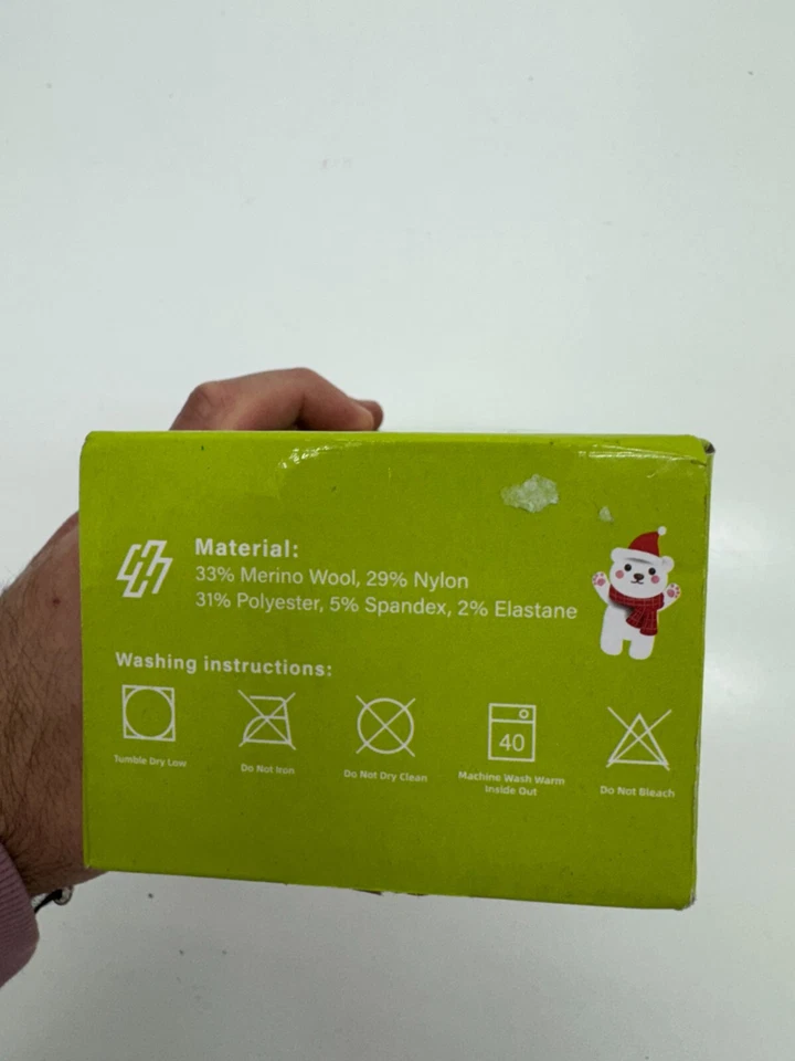 Hylaea 美利奴羊毛 2 包冬季主题小腿袜女孩尺寸 M — 第 3/4 张图片