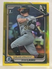 2024 Bowman Chrome 1st Ryan Lasko Yellow 60/75  BCP-105 Oakland A's