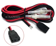 Workman CB-3AXX 6ft 3-Pin Radio Power Cord 12AWG Cable Dual Fuse Stripped Tinned