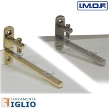 Reggimensola Supporto Mensole Ottone Pieno 15 20 25 cm per Ripiani Vetro Legno