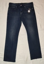 True Religion Ricky Straight Stretch  Jeans Dreamy Wash 108366 TAG 34 ACT 36X34