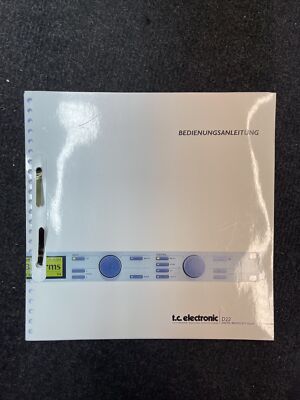 TC Electronic D22 Precision Broadcast Delay Operating Instructions Anleitung