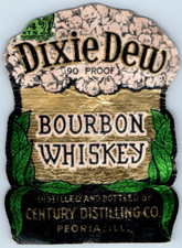 1920s-30s Dixie Dew Bourbon Whiskey Century D...