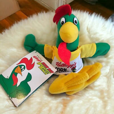 Kelloggs Bean Bag Breakfast Bunch Corny Cornelius Corn Flakes Plush Vtg 1997 8''