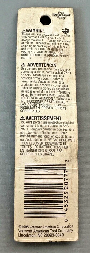 VERMONT AMERICAN 1/2 - 20 NC Die 20777 - Made in USA - Image 4 of 4