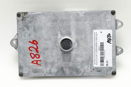 Honda Accord 17 Coupe Engine Control Unit ECU 4 Cyl M/T 37820-5A0-B13, A826, OEM - Picture 2 of 3