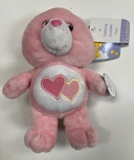 2004 American Greetings Care Bears Baby Pink Hearts Plush Talking Stuffed Animal