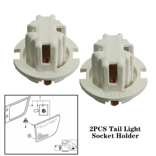 2Pcs Bulb Socket Rear Tail Light Brake Lamp Holder For BMW X5 E53 E70
