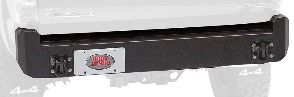 Body Armor Powder Coat Carbon Steel Rear Bumper for 2005-2015 Toyota Tacoma Foto 2 de 4