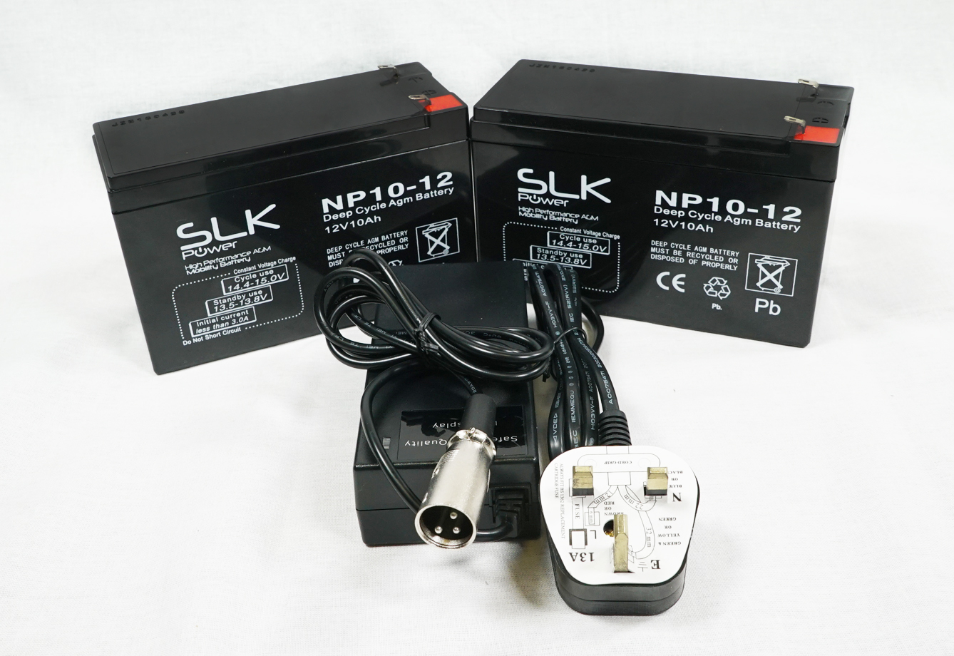 Coppia Batterie AGM 12V 10Ah SLK POWER Per Scooter Di Mobilit Upgrade Da 7ah - Foto 13