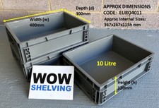 Job lot  10 x euro boxes plastic storage bins boxes garage workshop craft hobby