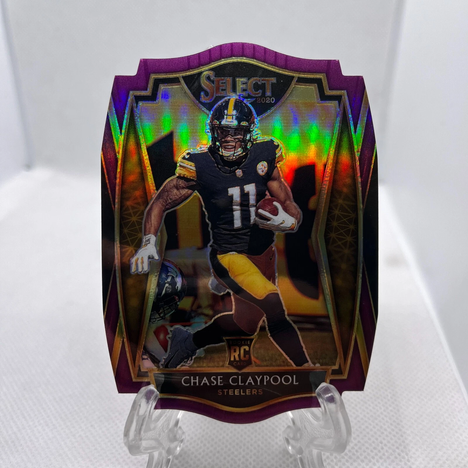 2020 Panini Select Chase Claypool #170 Purple Die-Cut Prizm Premier Level RC