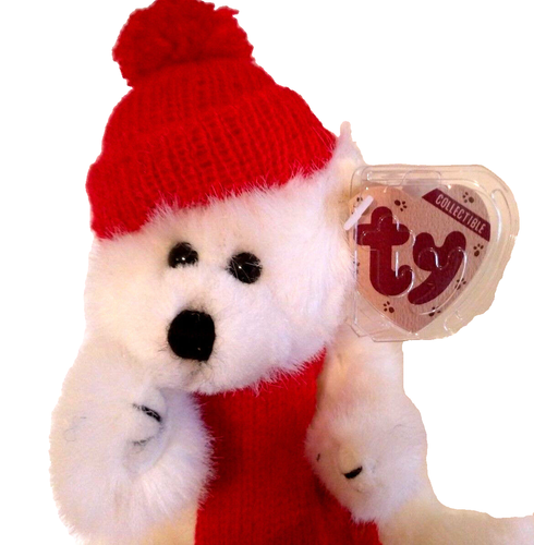 TY BEANIE BABIES 1993 Attic Treasures PEPPERMINT Bear - RETIRED - P.V.C. Pellets - Picture 2 of 6