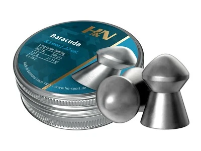 H&N Baracuda Premium 200 Count DOMED 5.5mm .22 Caliber Pellets MADE IN GERMANY