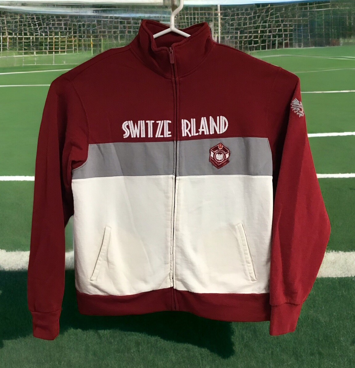 Roma Atletica Switzerland Full-Zip Men's XL Long-Sleeve Red Jacket