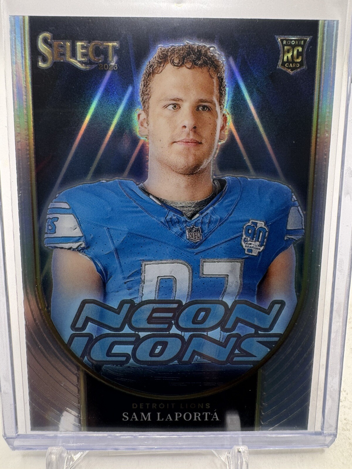 2023 Select Sam LaPorta Neon Icons Silver Prizm #NI-SLA Lions