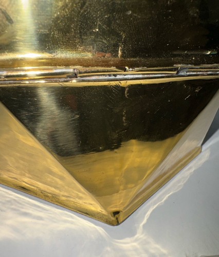 Vintage Brass Hexagon Box Hinged Trinket Jewelry Stash Boho keepsakes - Picture 8 of 8