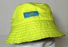 UV Skinz Bucket Hat Reversible Sun UPF 50 Beach Blue Plaid Lime Yellow 3T