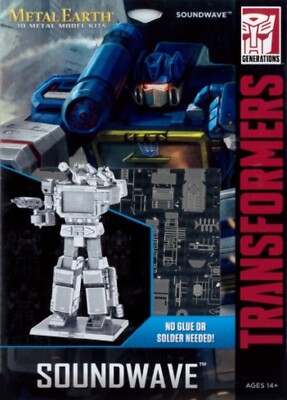 SOUNDWAVE TRANSFORMERS:Metal Earth Fascinations 3d Stahl Modell Kit