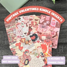 Vintage Valentine's E-Reader Insert for Clear Case Covers - Decorative, Love
