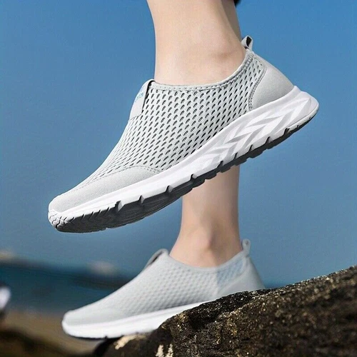 Herren Outdoor Freizeit Slipper Schuhe Sport Laufen Fitnessstudio Turnschuhe Tennis Gehen - Bild 16 von 28