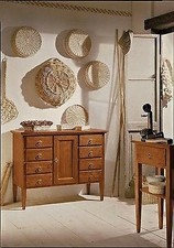 MOBILE CREDENZA 8 CASSETTI LEGNO MASSELLO