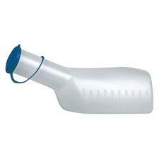 Urinflasche für Männer mit blauem Deckel