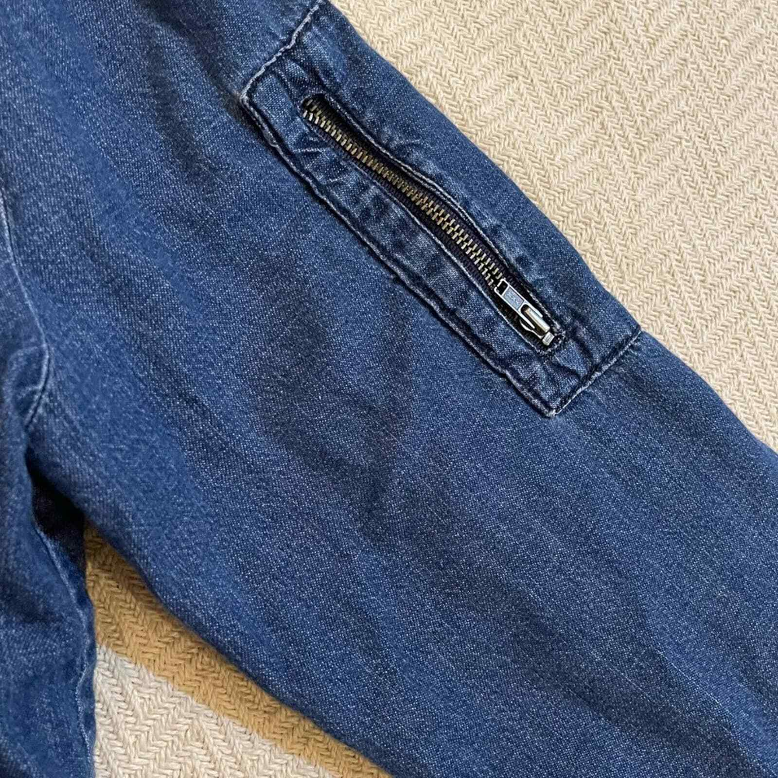 Abound Jean Jacket Womens Size Medium Patch Detail - image 7