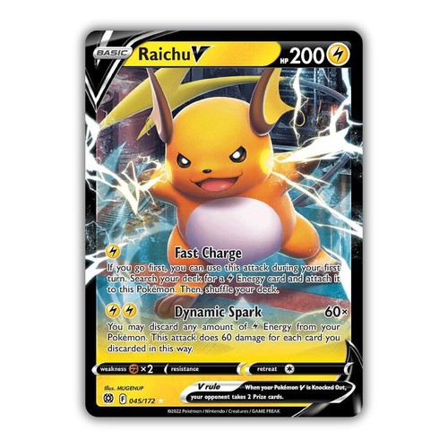 pokemon tcg brilliant stars 158 172 raichu v card Raichu V 158/172 - Brilliant Stars - Ultra Rare Pokemon Card main image 1