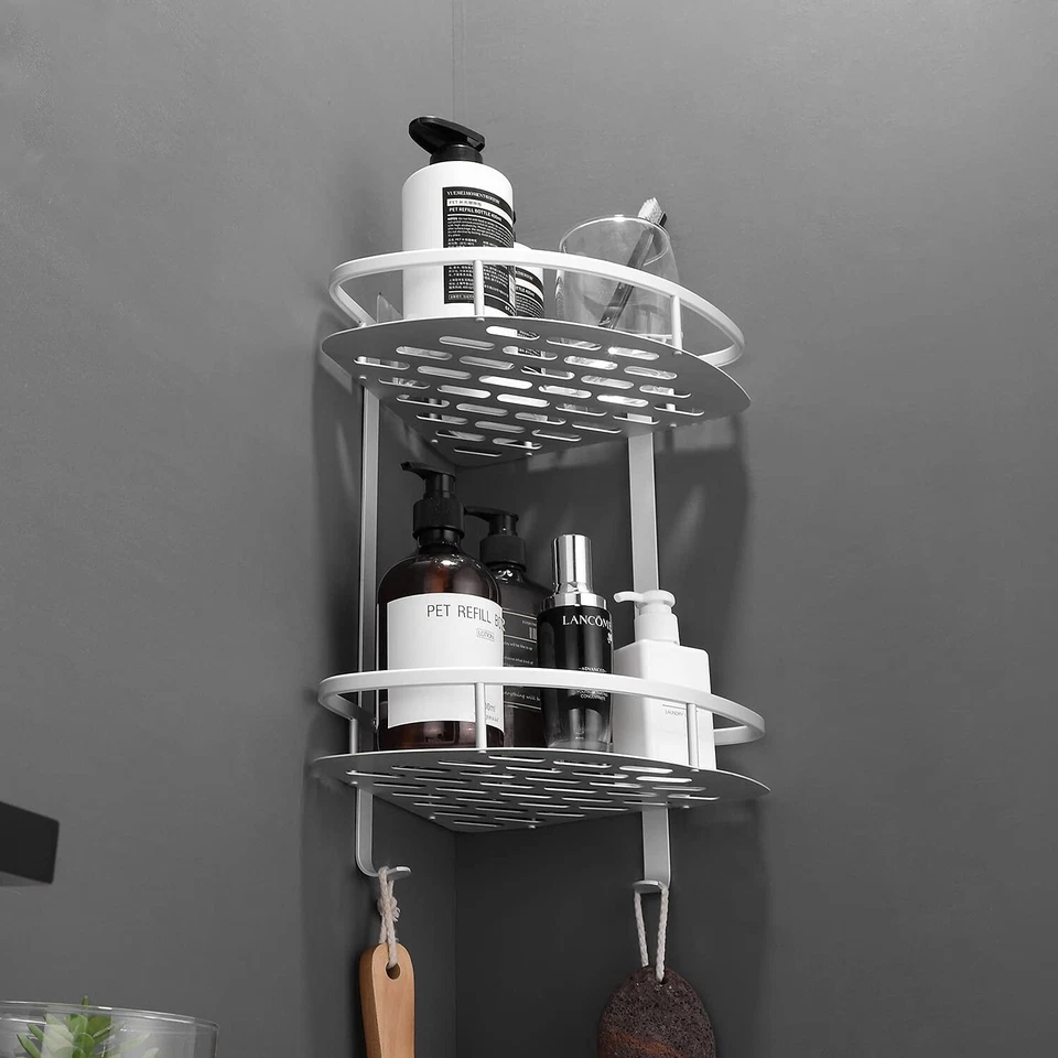 THE PERFECT PART Shower Caddy Shelf Bathroom Corner Bath Storage Holder