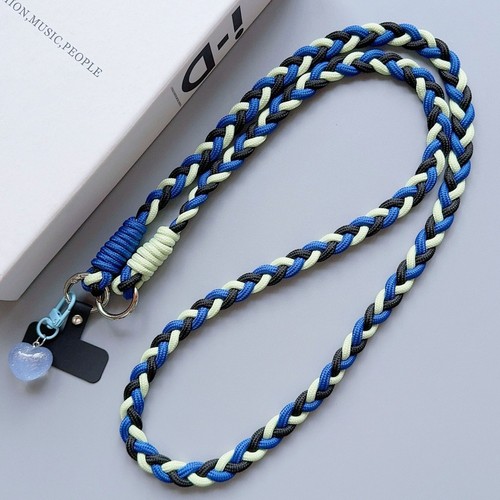 Detachable Braided Phone Lanyard Neck Hanging Cord Phone Charm Accessories - Photo 13 sur 16