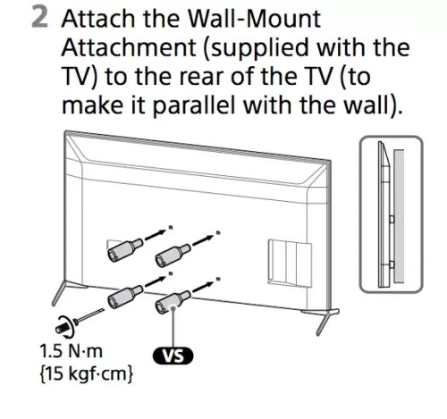 Genuine Sony OEM TV Spacer Wall Mount. for FW KD XR 65"75" X80 90 77 J/K/L/CK/CL