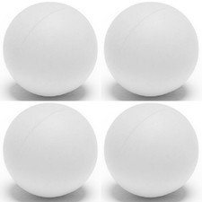 Champion Sports Soft Sponge Lacrosse Indoor Training Ball - White (4-Pack)