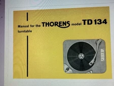Thorens Td 134 User Manual Digital
