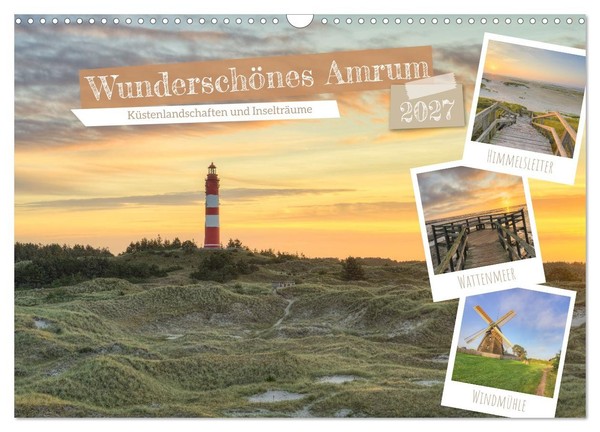 WunderschöNes Amrum (Wandkalender 2027 Din A3 Quer), Calvendo Monatskalender-image
