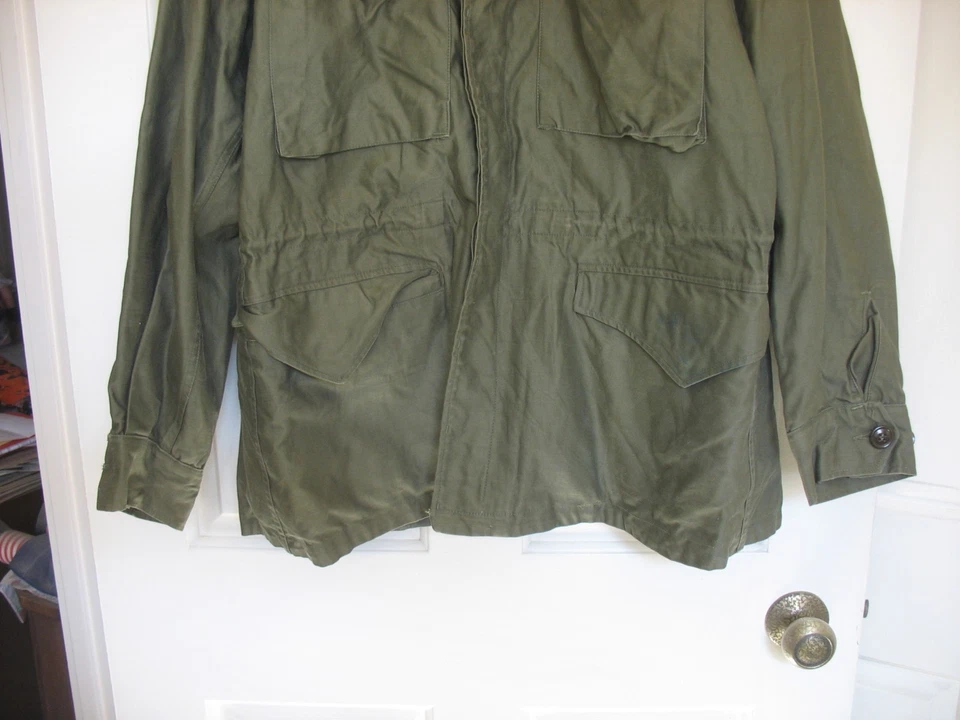 Original WWII US Army M-43 Field Jacket Size 38R dated Jan 1945 IDed Great shape - Image 3 of 4