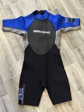 Sea-doo Shortie Wetsuit Mens Small Blue/Grey 4 way flex NWT