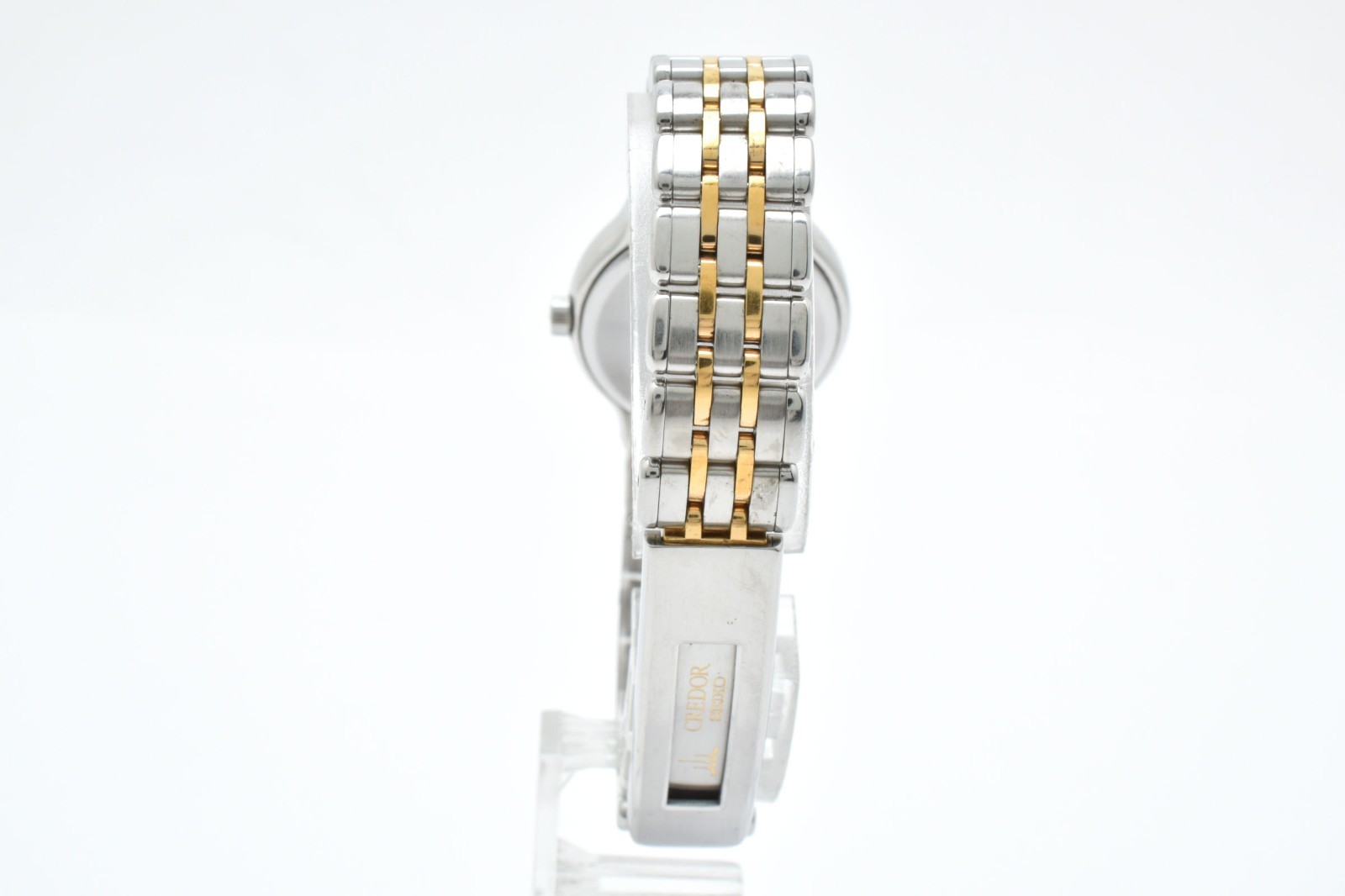 Rare Vintage SEIKO CREDOR 4J85-0A10 Gold 18kt Bezel Qz Ladies Watch [Exc5] JAPAN image 10