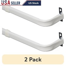 3" Metal Wrap Around Adjustable Curtain Rod 48-86" Adjustable Length