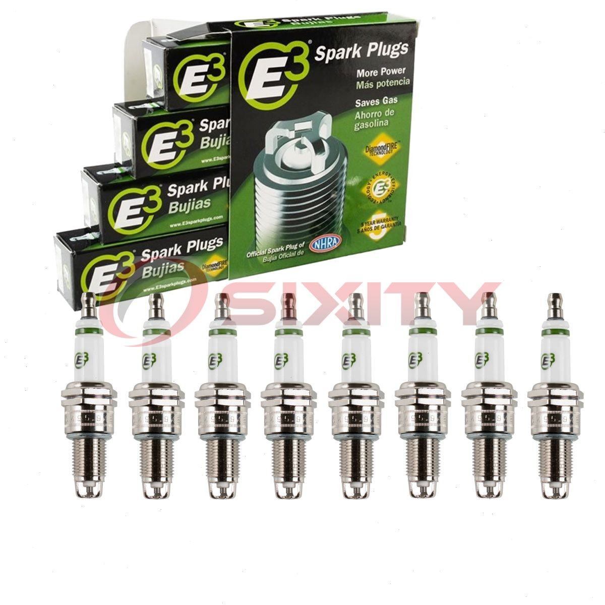 8 pc E3 Spark Plugs for 1977-1980 Rolls-Royce Silver Shadow II 6.8L V8 yw