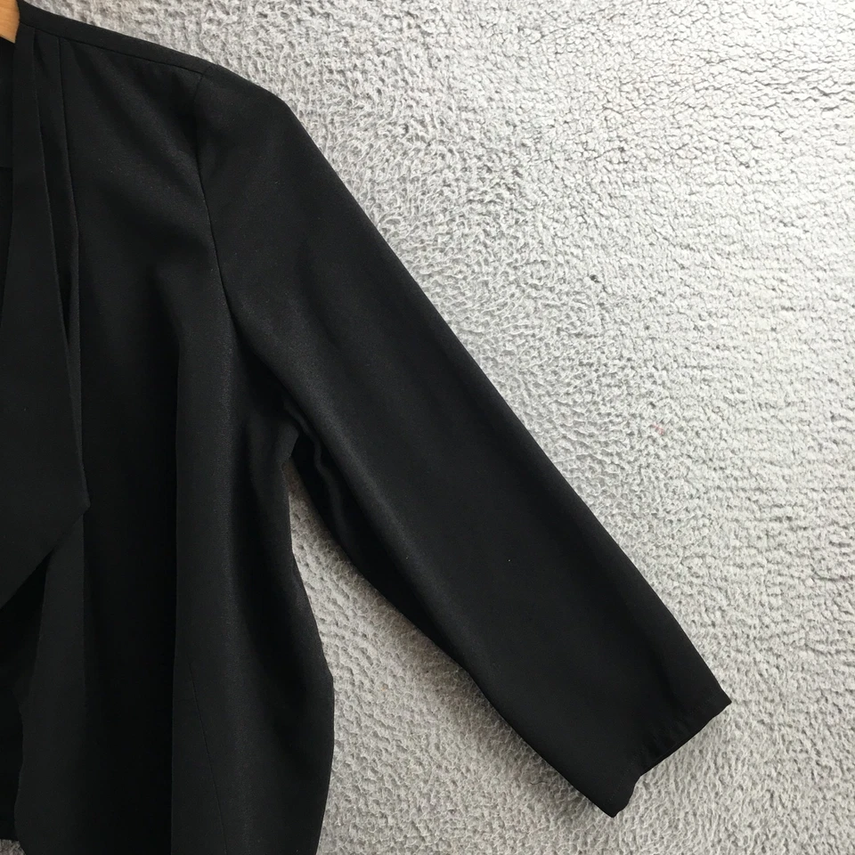 Blazer Mossimo Kimono Mujer XXL Negro Poliéster Manga Larga Frente Abierto Informal Foto 4 de 4