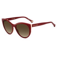 Carolina Herrera Women's Sunglasses Burgundy Beige Cat Eye HER 0142/S 0R9S/HA